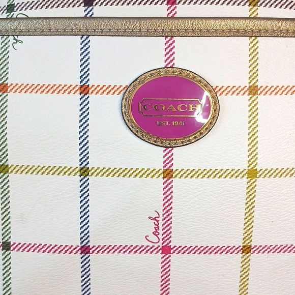 Authentic F21364 Coach Peyton TATTERSALL xl tote - Picture 3 of 13